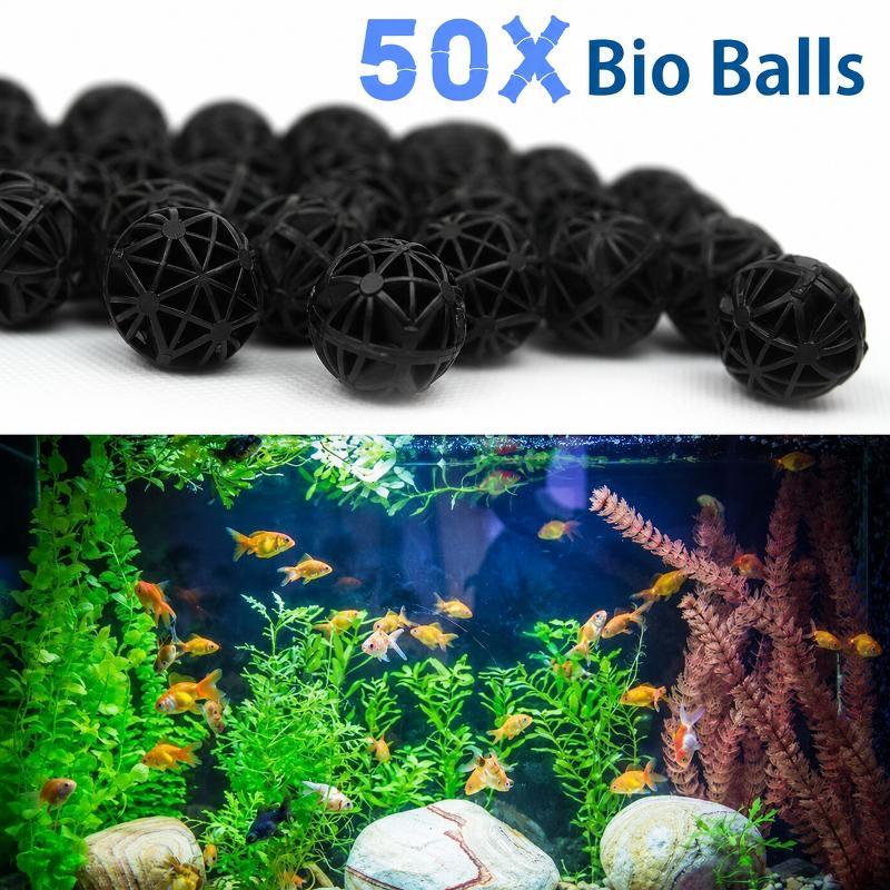 Marine Aquarium Filter Media - 50 Piezas de Bolas de Filtro