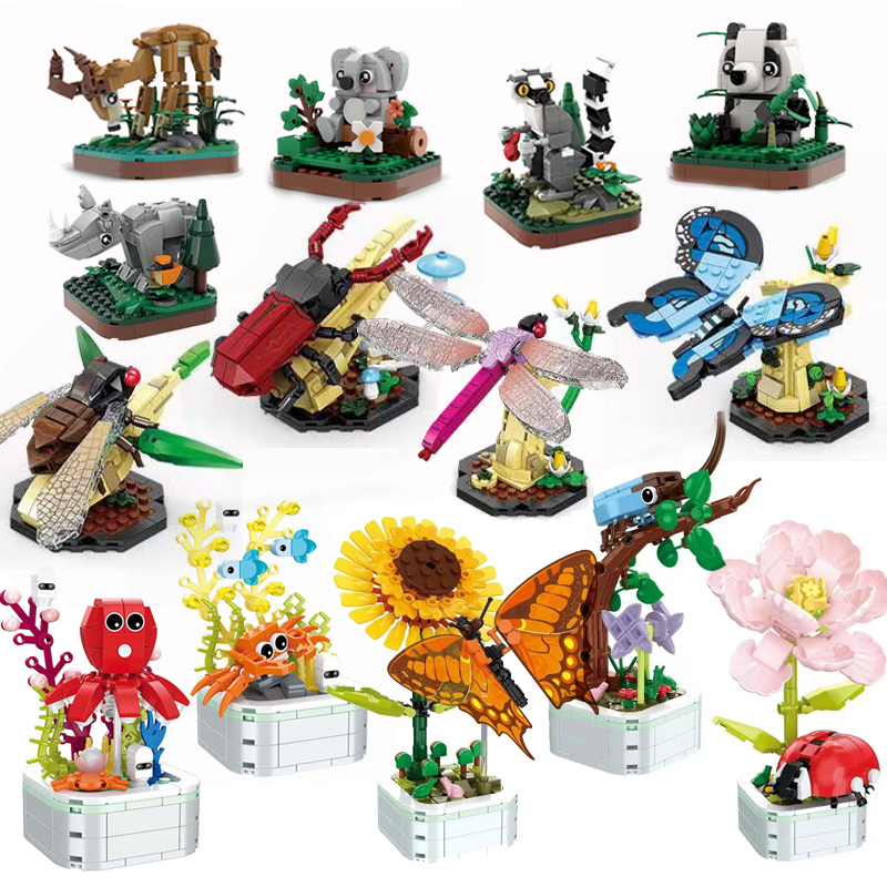 Marine Zoo - Bloques de construcción de animales del