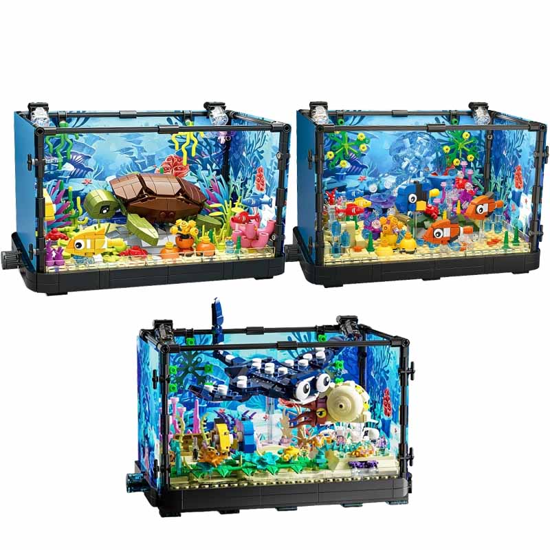 Marine Aquarium Tanks - Juego de bloques de construcción para