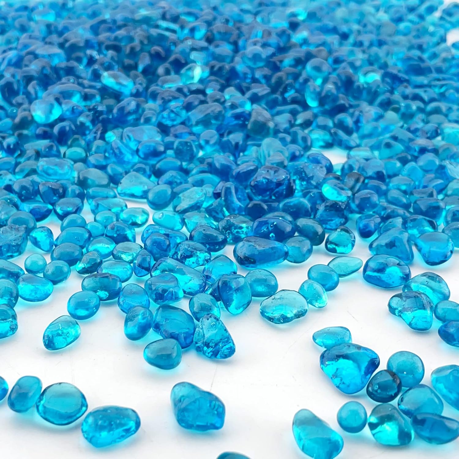 Marine Aquarium Gravel - Relleno de jarrón de cristal azul