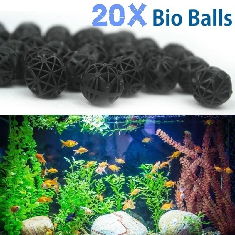 Marine Aquarium Filter Media - 20 Piezas de Bolas Biológicas de