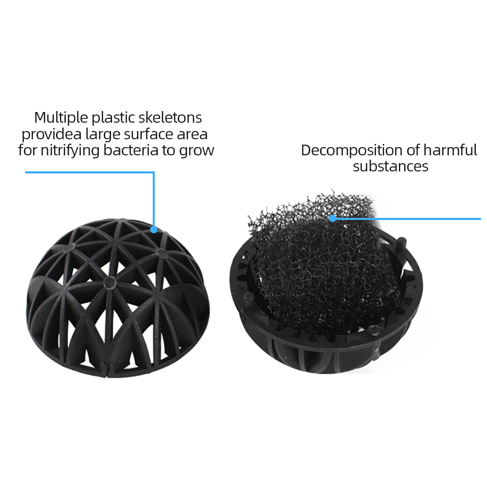 Bolas biógenas de cuero negro  - Marine Aquarium Filter Media reseña y precio